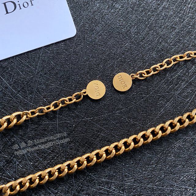 Dior飾品 迪奧經典熱銷款字母JADlOR鑲鑽項鏈  zgd1463